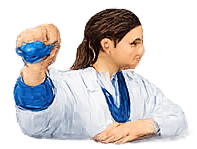 Karen Prendergast Lauckhardt — generic hand-therapy illustration (not a clinic portrait)