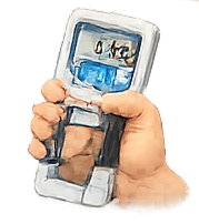 Hand grip assessment icon representing tracking symptom changes over time.