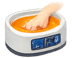 Hand in warm water icon representing gentle downshift and symptom-soothing adjustments.