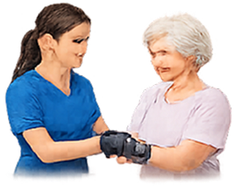 Judy C. Colditz — generic hand-therapy illustration (not a clinic portrait)