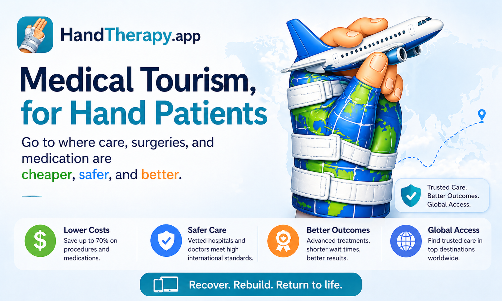 Medical travel social graphic — downloadable brand asset preview